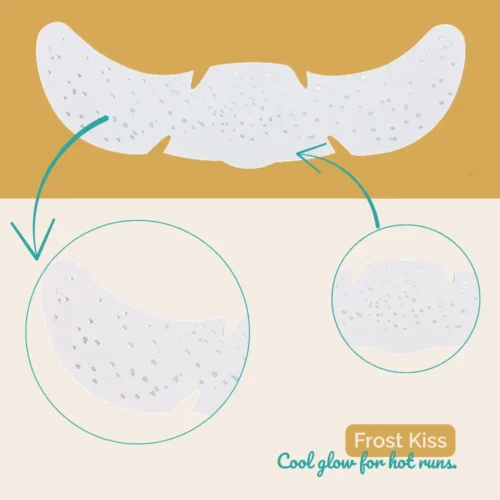 Frost Kiss – nežni srebrni začasni tatuji za obraz. Hlajen sijaj, obstojni 24+ ur, vodoodporni in odporni na znoj.