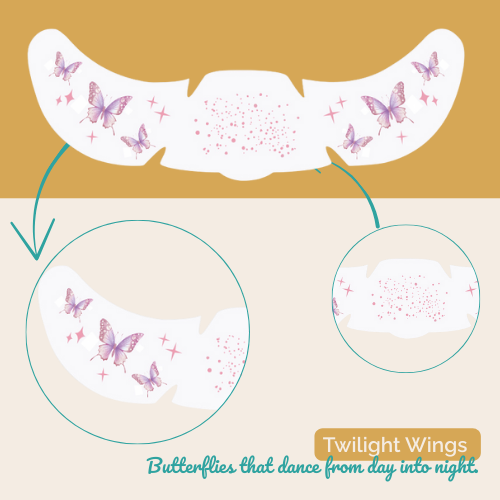 Barvite pegice z vijoličnimi in rožnatimi metuljčki.