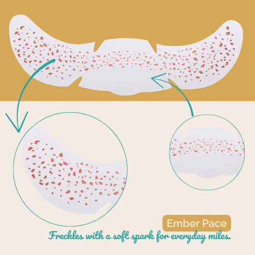 Začasne metallic bronaste pegice z realističnim razpršenim videzom.